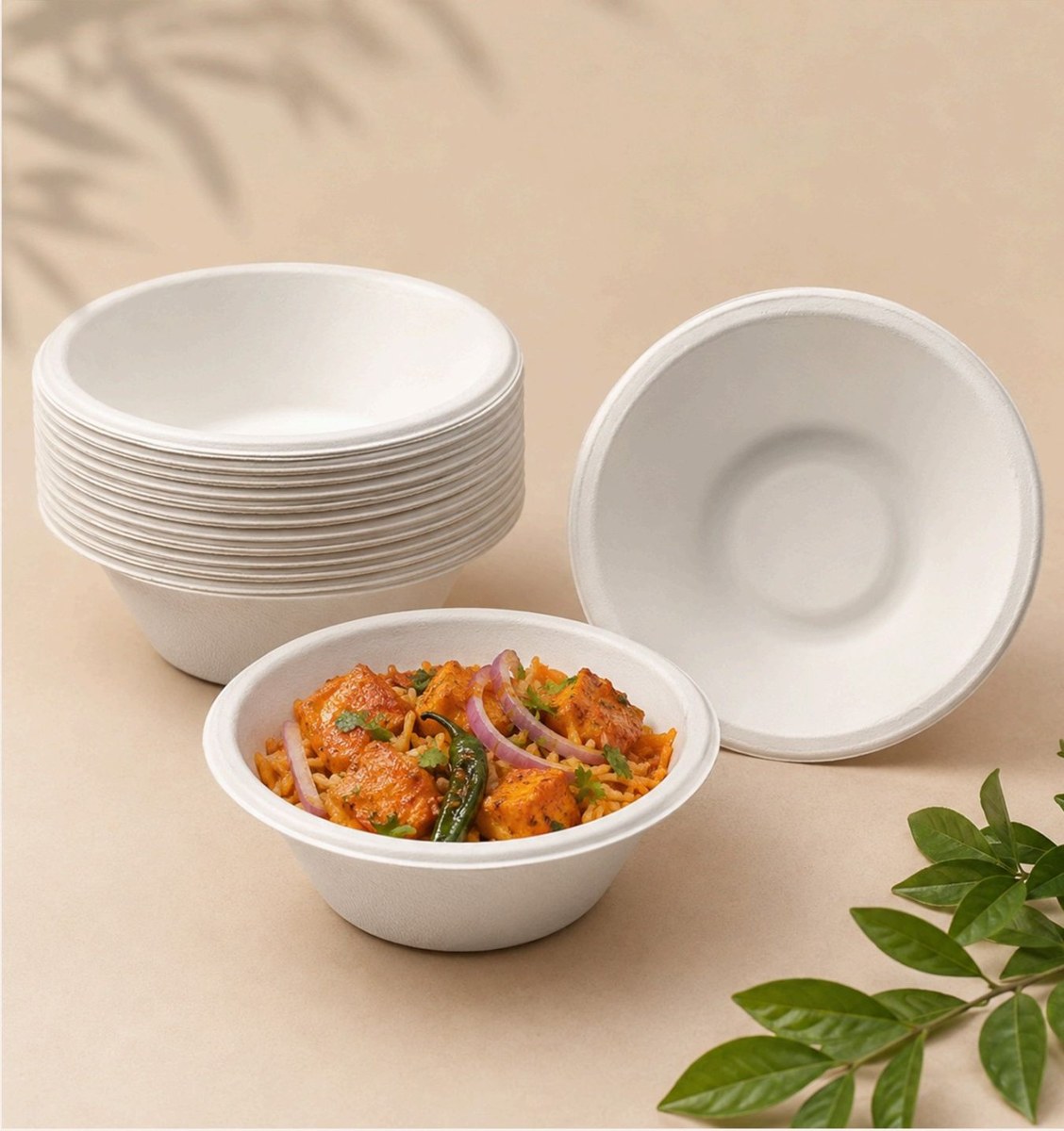 Bowls — compostable bagasse tableware by Kera Dine Healthwares