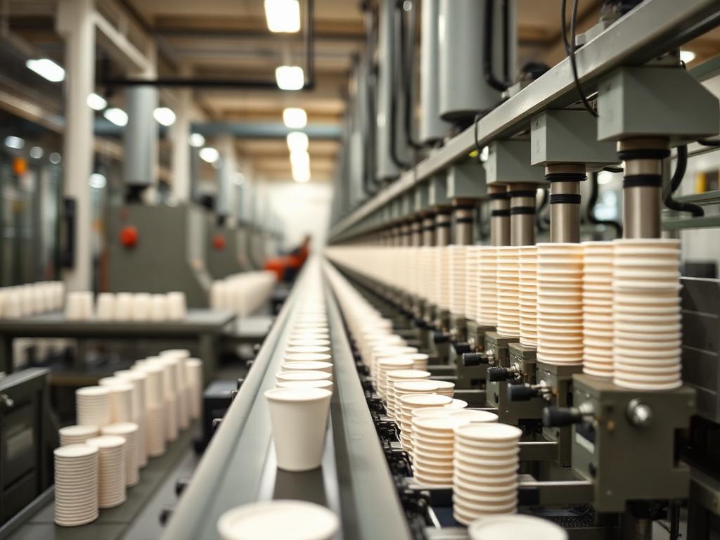 Paper cups production